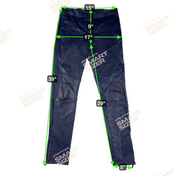 Nicole Miller Artelier Coated Navy Blue Skinny Jeans Zipper Ankle Size 6 - Picture 4 of 13